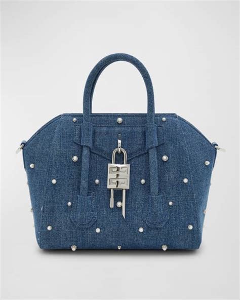 givenchy antigona mini classic|mini antigona lock denim tote bag.